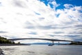 View of The Skye Bridge, a road bridge over Loch Alsh, Scotland, connecting the Isle of Skye to the island of Eilean BÃÂ n Royalty Free Stock Photo